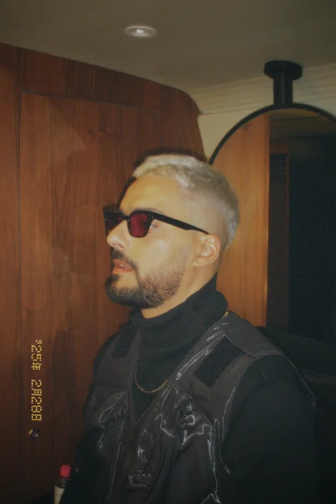 Leather-look grooming editorial — matte camera-ready skin